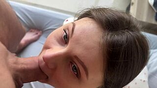 She couldn't resist rough face fucking stepsister