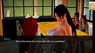 My new family explores big ass and tits in erotic game