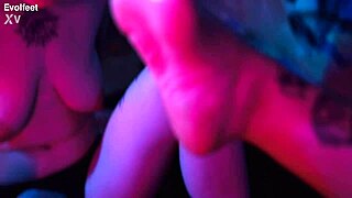 lesbian foot lovers in wet pussy action