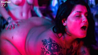 lesbian foot lovers in wet pussy action