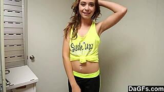 Cute Brunette Rides A Hard Cock In Amateur Dagfs Scene