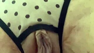 sexy milf caresses her wet pussy and ass holes