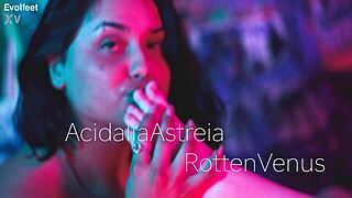 lesbian foot lovers in wet pussy action