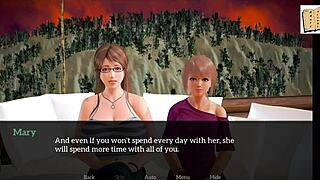 My new family explores big ass and tits in erotic game