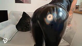 Latex fetish video showcasing sensual experiences