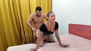 With cock in ass, she moans much more during anal doggystyle orgasm.