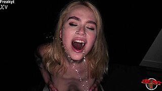 horny blonde slut greta foss gets anal destroyed and gets pee