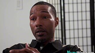 I, Andi Avalon, give a wet nuru massage to black client Scotty P