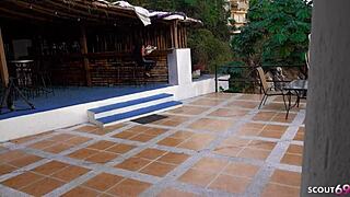 i had risky public anal sex with latina teen bitch at beach club bar in hotel