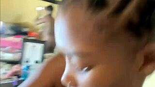 Thick Ebony Woman With Big Boobs And Huge Ass Riding Dildo