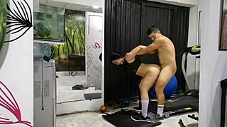 Personal Trainer Silences Moans During Intense Gym Fuck