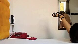 i record stepfather watching me try clothes, ending with cock in pussy