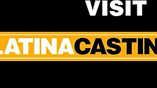 busty colombian teen endures rough titty fucking at home audition