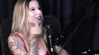 Angelica morango experiments body in sheer red