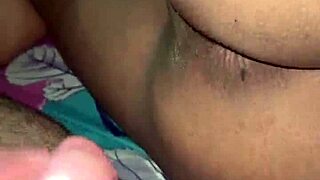 Intense morning session with my stepsister in the dorm, flashing big natural tits and licking pussy.