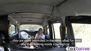 Huge boobs lady gets drilled by nasty driver in backseat!