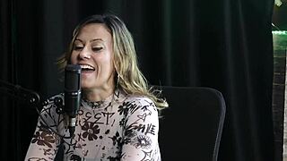 Angelica morango experiments body in sheer red