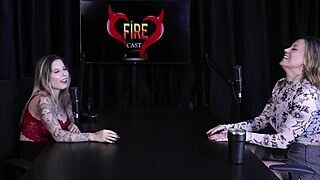 Angelica morango experiments body in sheer red