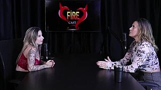 Angelica morango experiments body in sheer red