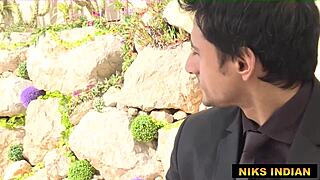 Indian lad pounds Chinese girl's tight pussy and ass, insulting China's mom