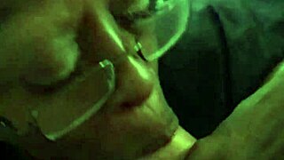 Ebony Woman Engages in Oral Activity with Caucasian Partner