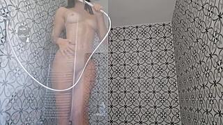 Enjoying a hot and sensual shower session