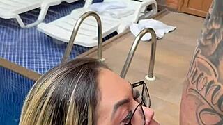 Tattooed Guy Fucks Hot Blonde's Pussy