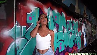 Exotic Art Student Receives Facial Cumshot in POV