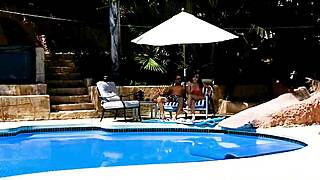 emma haize poolside huge cock pov deepthroat blowjob and facial.