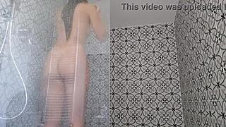 Enjoying a hot and sensual shower session