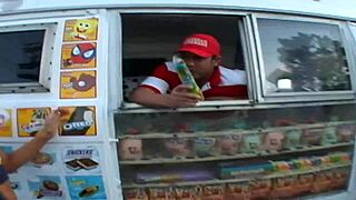 kacey jordan bangs her mouth with ice cream before sex