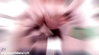 Cute brunette Amanda finally gets balls deep anal, gaping ass and rough blowjob