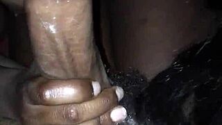 young black teen gives sloppy deepthroat head moves in homemade video