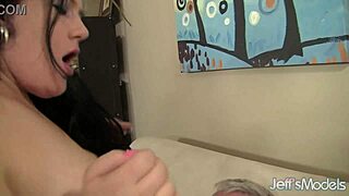 Horny plumper Becki Butterfly feels an overwhelming need to swallow cum