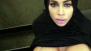 arab teen victoria june with enhanced lips sucks big cocks in pov blowjob then fucks monster cock