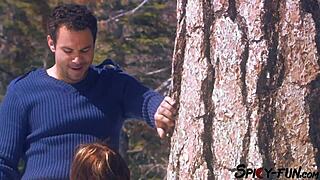 Busty Amateur Enjoys The Doggystyle Position In The Mountains