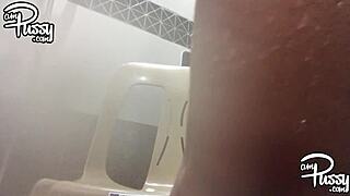 moans in shower masturbation with head