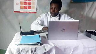 husband takes wife to gynecologist for first time, things get steamy and end with creampie