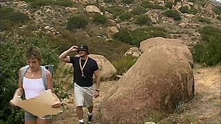 Blonde milf mom engages in outdoor fucking activities