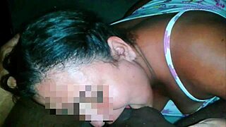 I slide my mother-in-law's thong aside to fuck her big fat ass