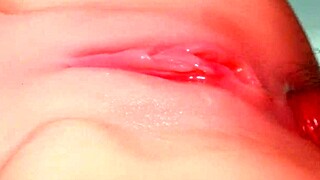 Detailed anal penetration without condom in shaved ass