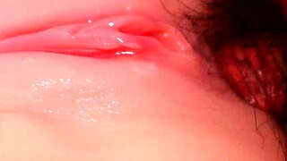 Detailed anal penetration without condom in shaved ass