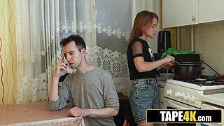 Dirty Old Man Pays To Pound Son's Tight Young Girlfriend!