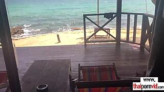 i love my asian teen girlfriend's outdoor blowjob