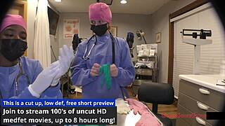 nurse stacy shepard tests glove sizes for best fit in gyno exam