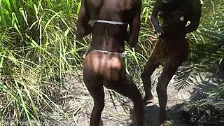 the chiefs son picked a random girl while dancing and fucked her on a tree in africa