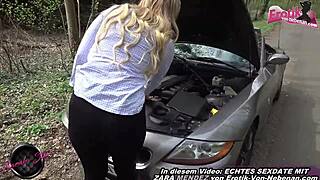 i'm the german secretary milf getting outdoor fucked by the salesman at the car