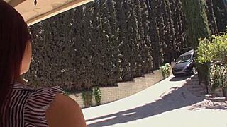 Erena sasamiya and her long-distance lover have outdoor sex