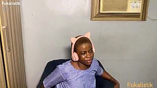 Naughty ebony student has maths homework lesson with black teacher