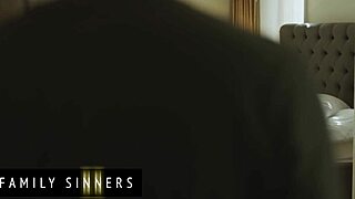 Family Sinners - Busty Milf Plays With Her Pussy While Waiting For Her Daughters Husband To Come And Fuck Her